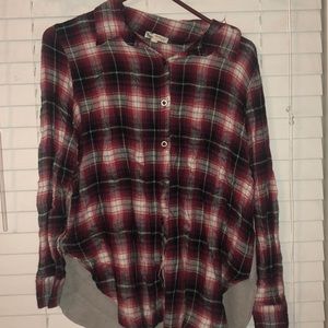 Red fleece shirt
